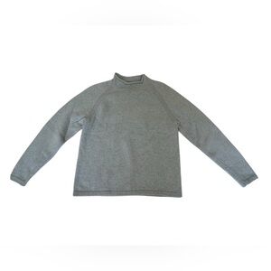 J.Crew Merino Wool Women Mock Neck Sweater Size Large Gray Pullover